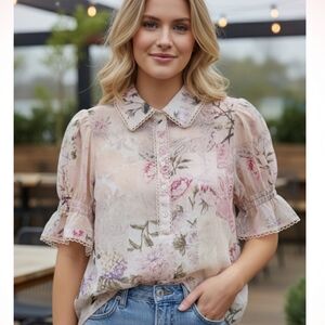 Floral Pink Blouse